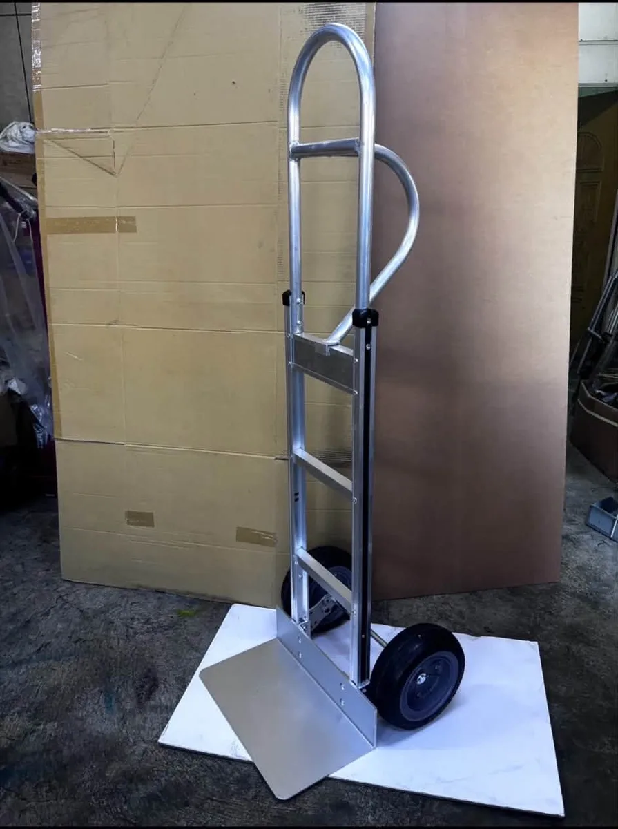 Professional aluminum hand truck side view